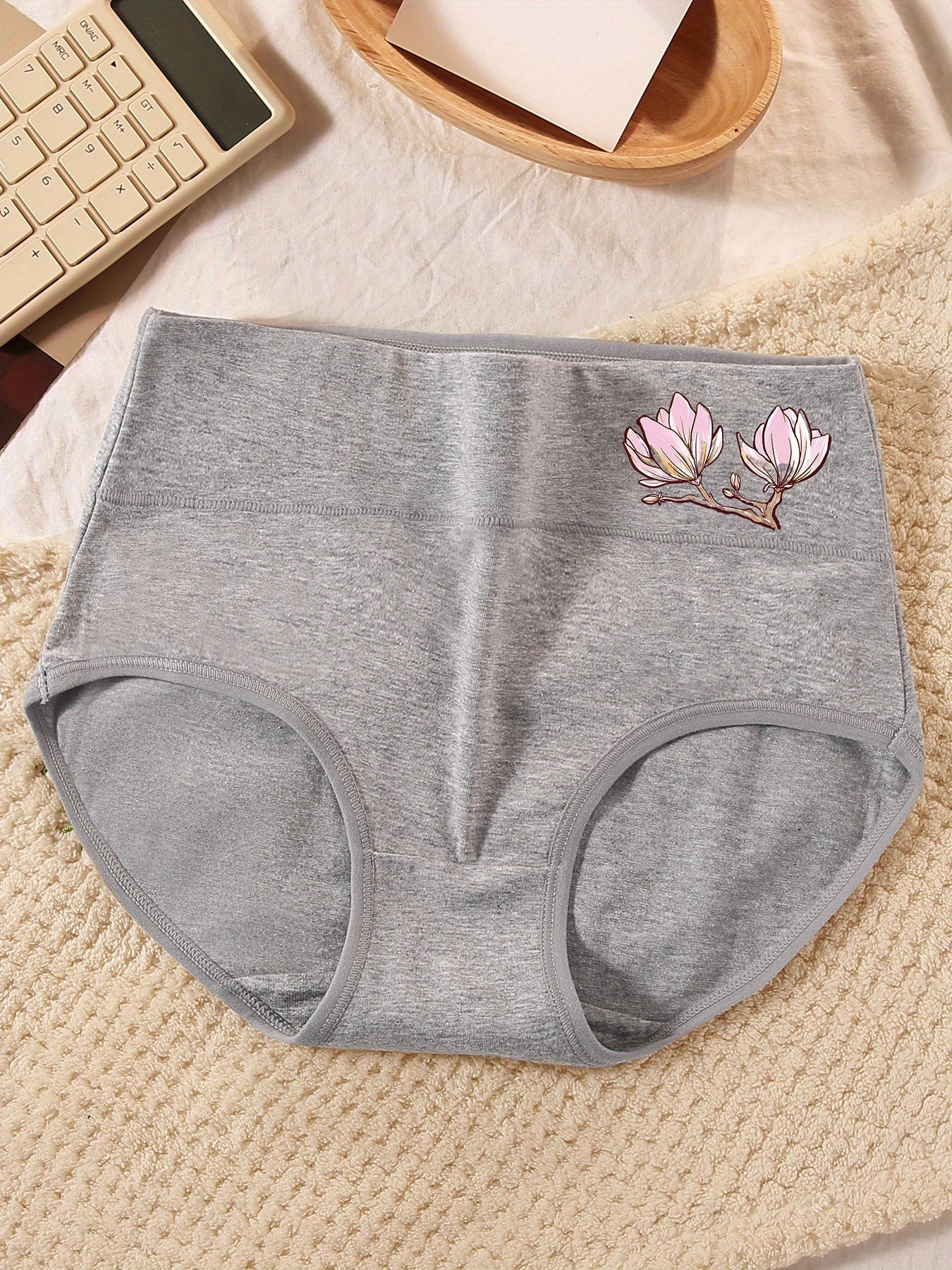 Women's 5-Pack High-Waist Briefs - Floral Everyday Comfort - Mixed colors Style 117