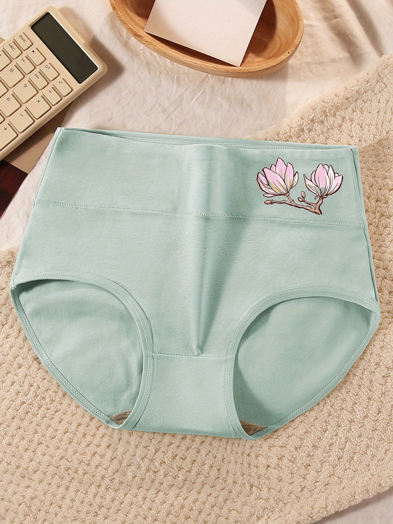 Women's 5-Pack High-Waist Briefs - Floral Everyday Comfort - Mixed colors Style 117