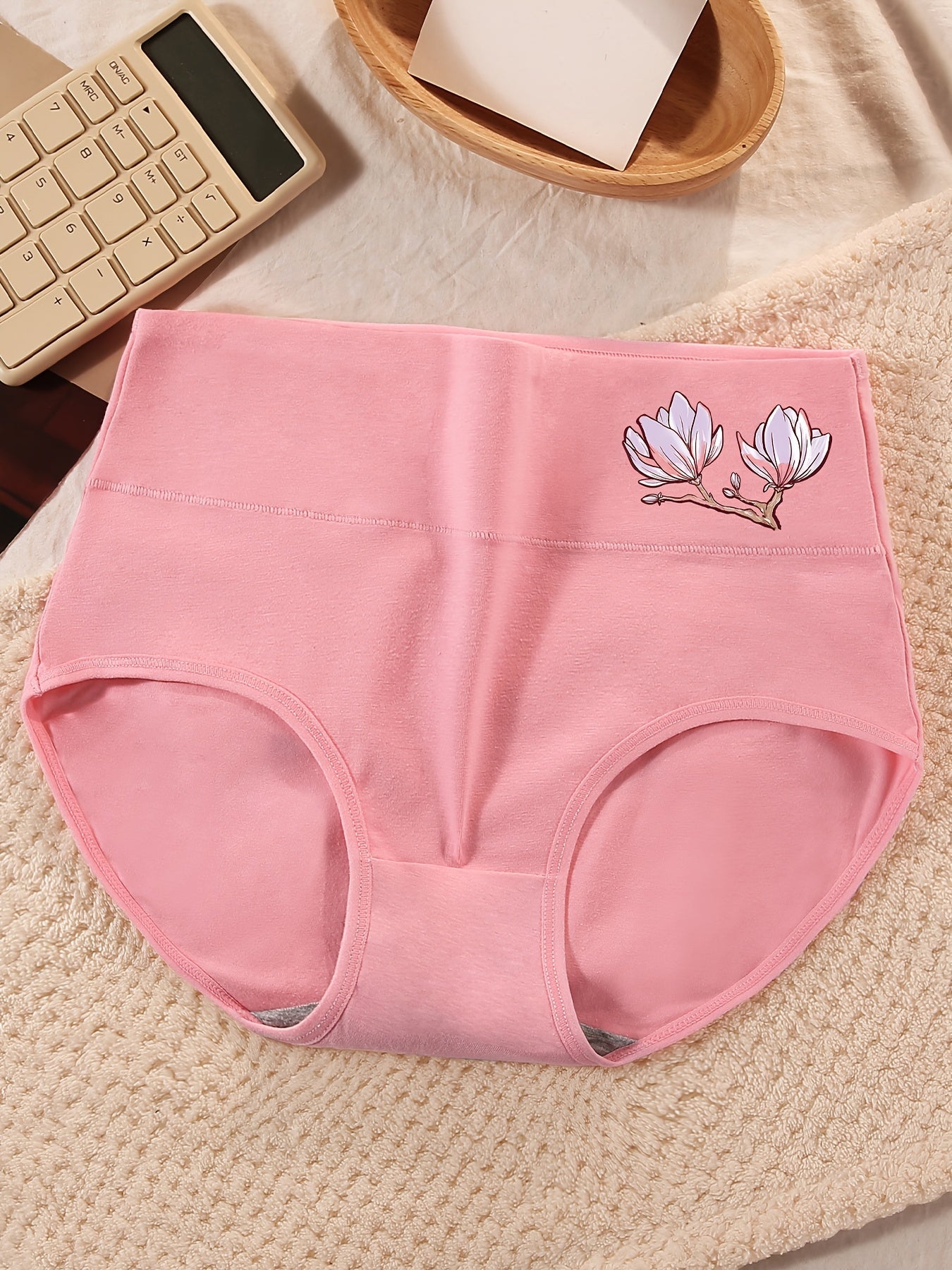 Women's 5-Pack High-Waist Briefs - Floral Everyday Comfort - Mixed colors Style 117