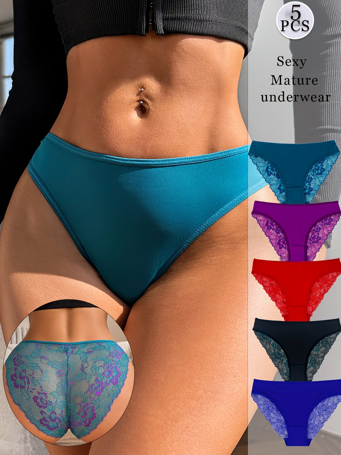 Women's 5-Pack Low-Rise Briefs - Lace Daily Comfort