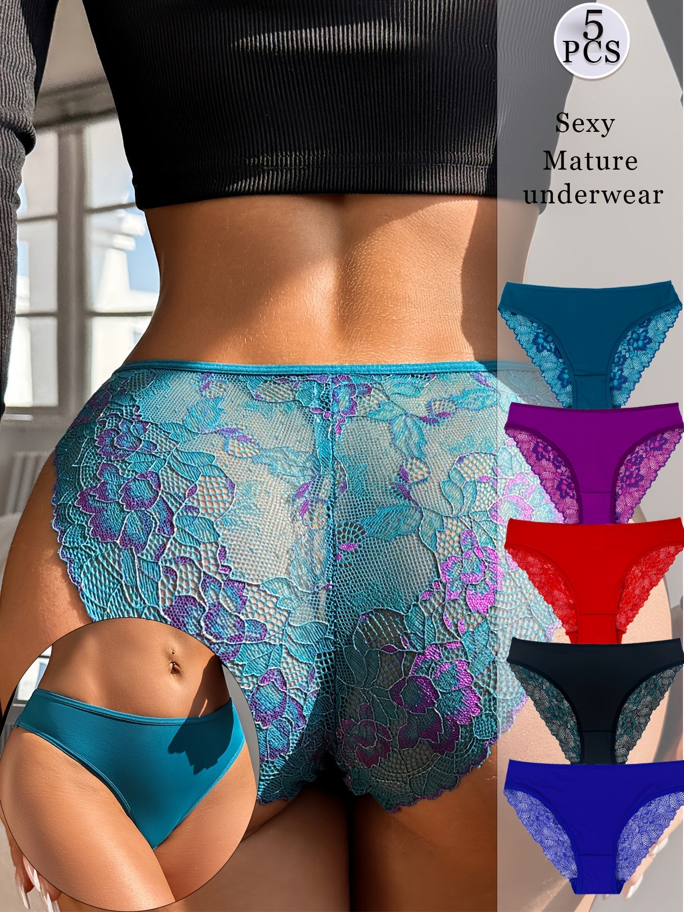 Mixed colors Lace Underwear - product view 8