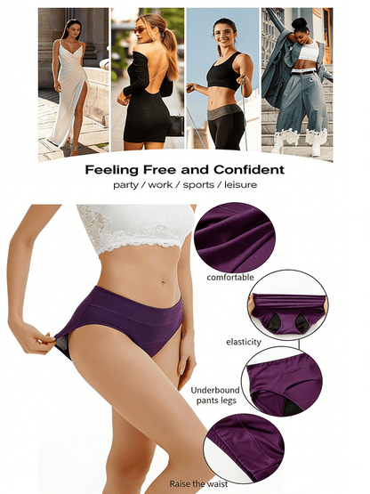 Women's 5-Pack Mid-Rise Period Briefs - Soft Everyday Comfort
