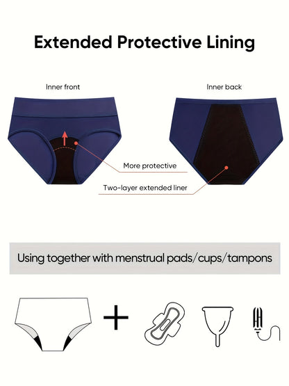 Women's 5-Pack Mid-Rise Period Briefs - Soft Everyday Comfort