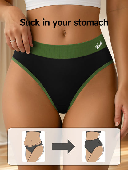 Women's 5-Pack Mid-Rise Seamless Briefs - Colorblock Everyday Comfort