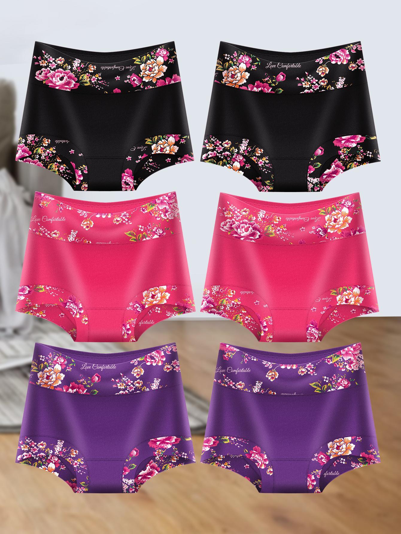 Women's 6-Pack High-Waist Boyshorts - Floral Everyday Comfort