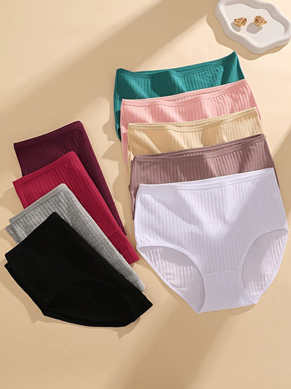 Women's 6-Pack High-Waist Briefs - Ribbed Daily Comfort