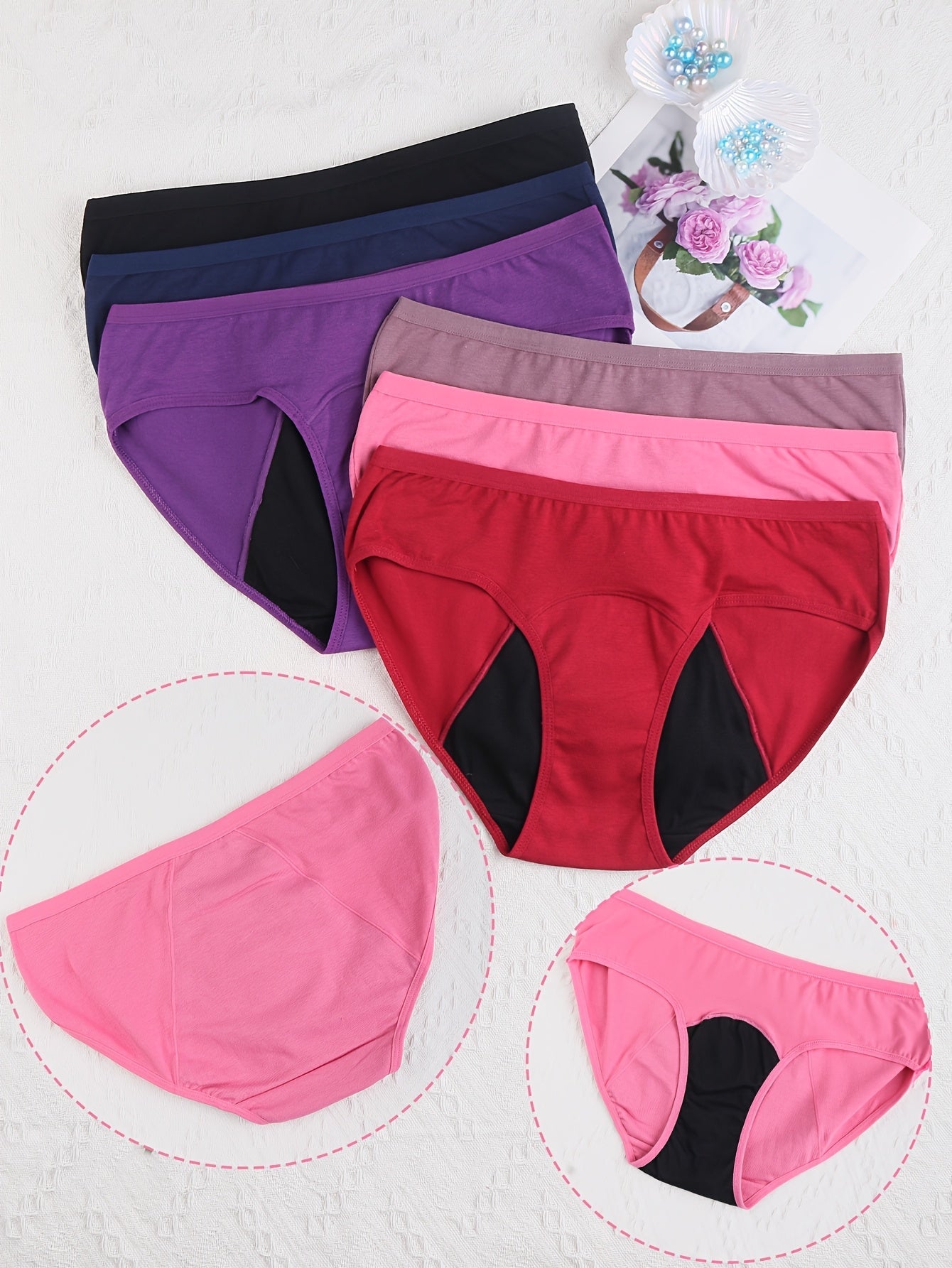 Women’s 6-Pack Period Briefs - Leak-Resistant Coverage