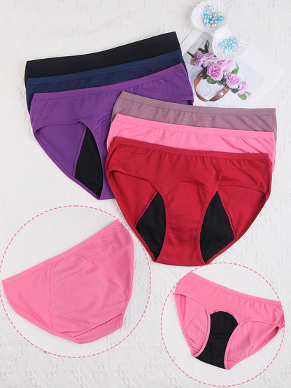 Women’s 6-Pack Period Briefs - Leak-Resistant Coverage