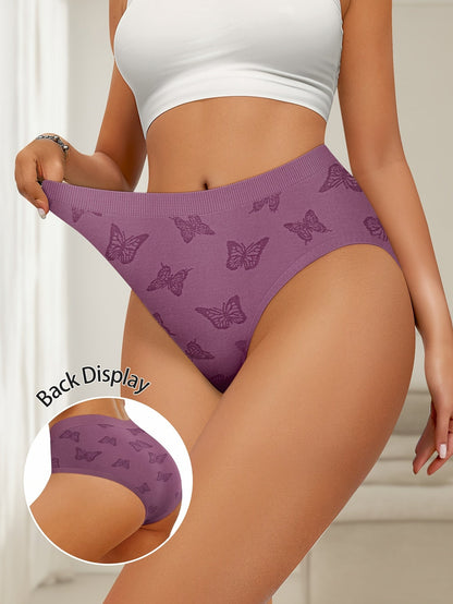 Women's 7-Pack Low-Rise Briefs - Butterfly Print Everyday Comfort