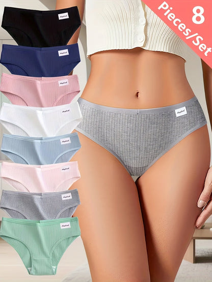 Women’s 8-Pack Briefs - Breathable Daily Comfort