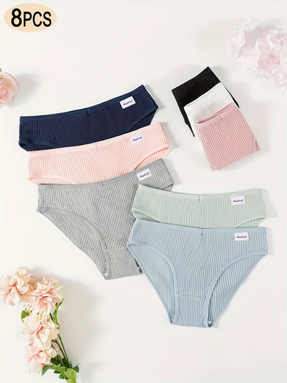 Women’s 8-Pack Briefs - Breathable Daily Comfort