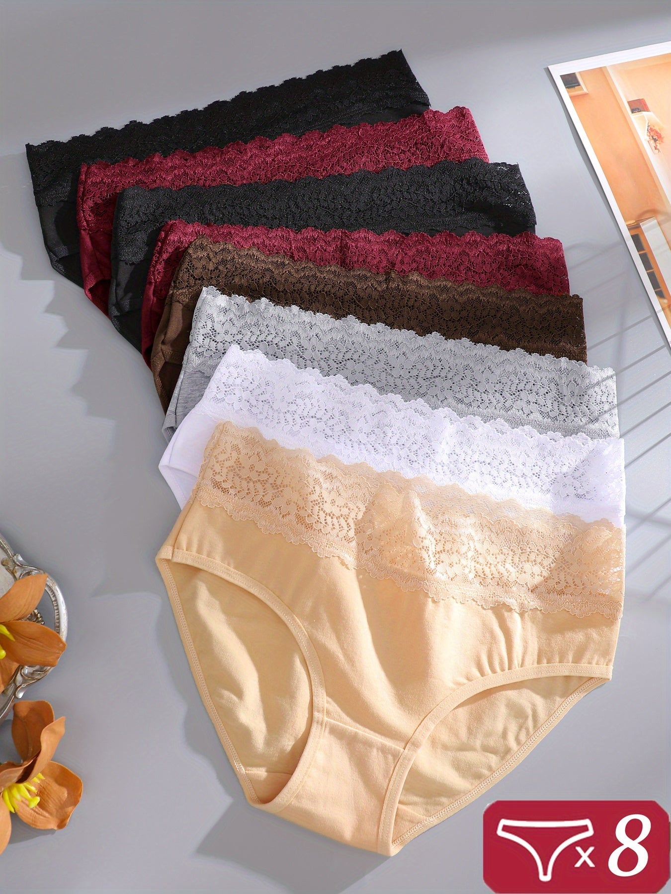 Women's 8-Pack Briefs - Lace Daily Comfort