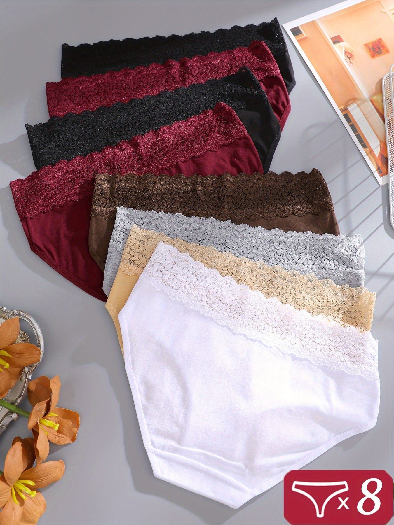 Women's 8-Pack Briefs - Lace Daily Comfort