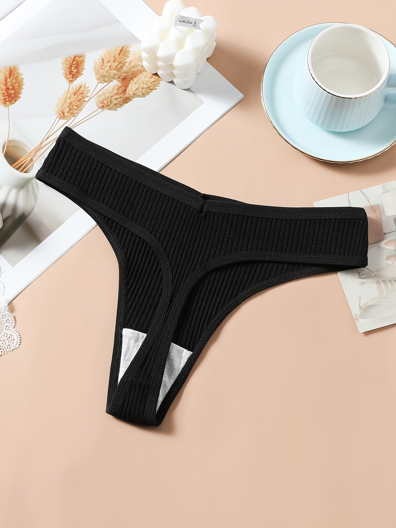 Women's 8-Pack Thongs - Ribbed Everyday Comfort