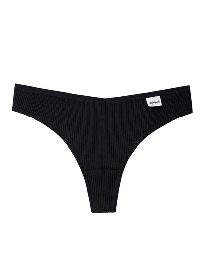 Women's 8-Pack Thongs - Ribbed Everyday Comfort
