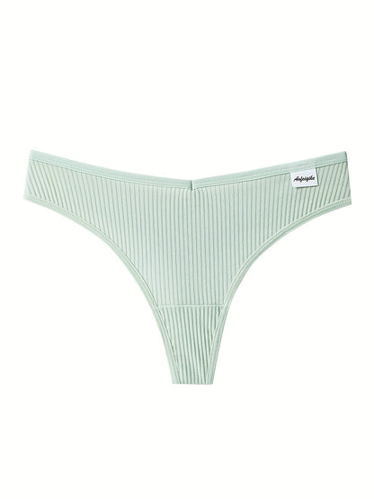 Women's 8-Pack Thongs - Ribbed Everyday Comfort