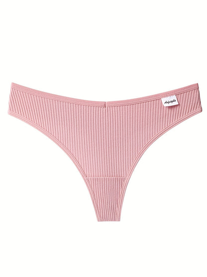 Women's 8-Pack Thongs - Ribbed Everyday Comfort