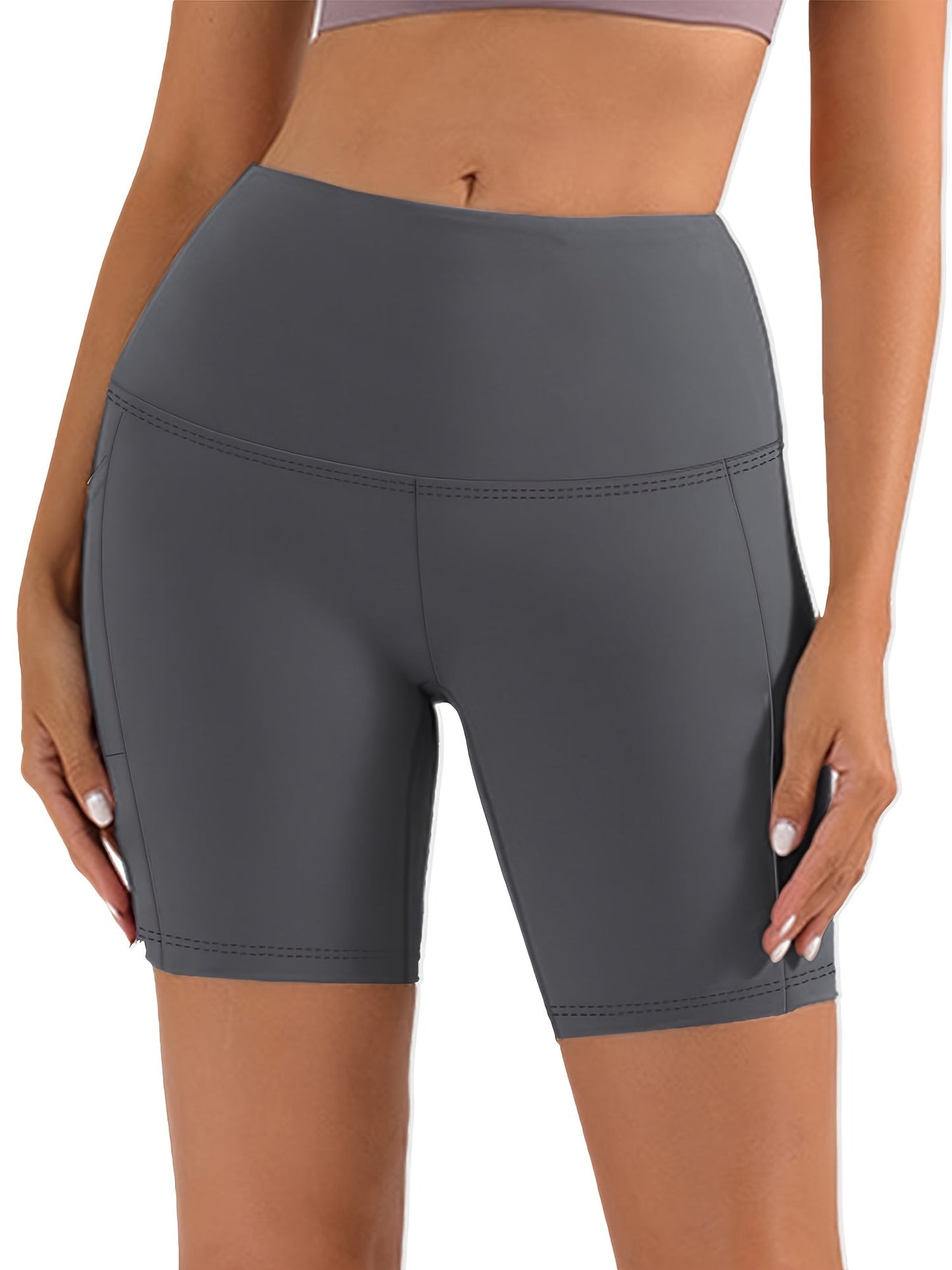 Women's Athletic Shorts - Stretch With Pockets detail image - detail view 12