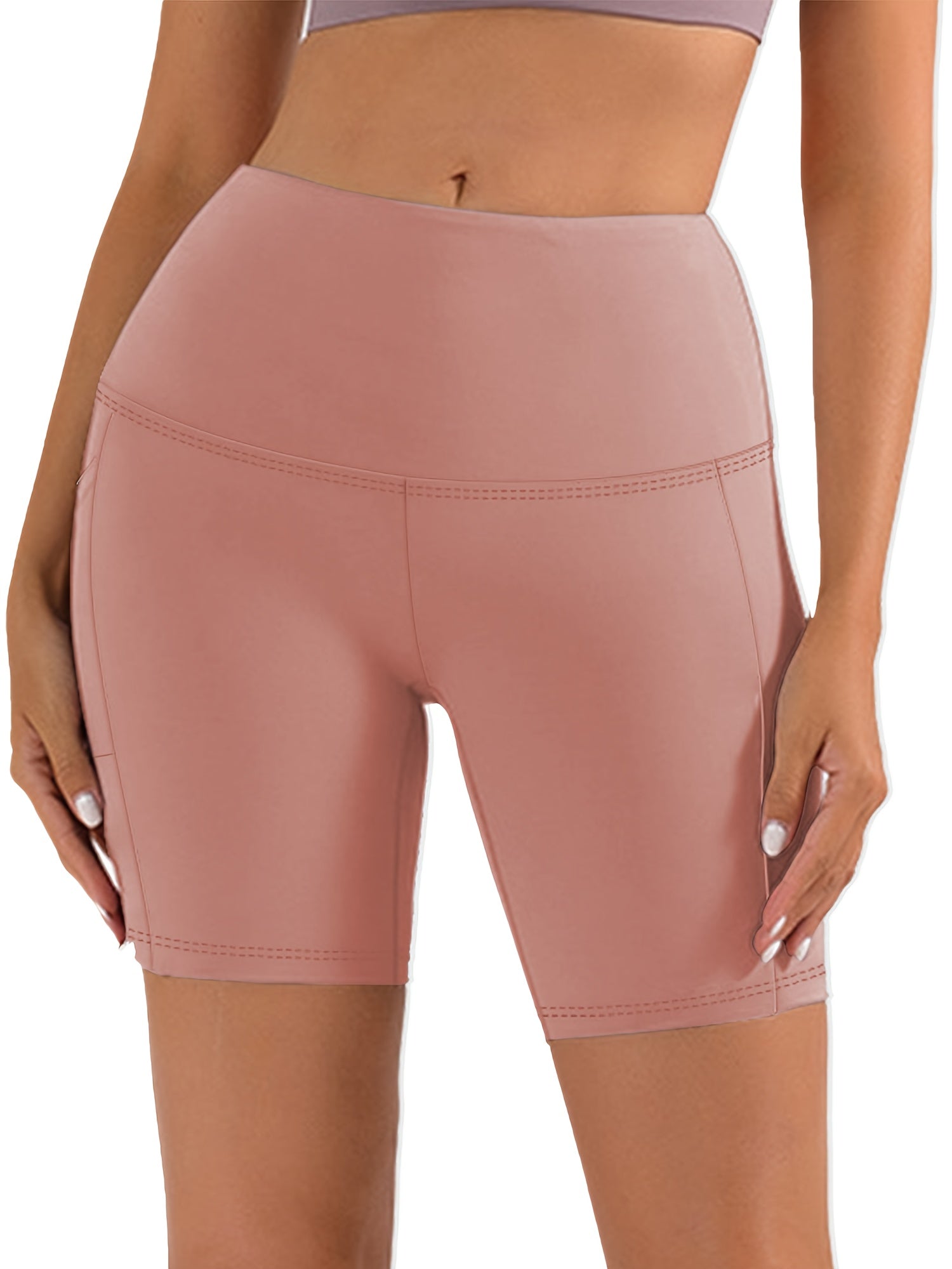 Women's Athletic Shorts - Stretch With Pockets detail image