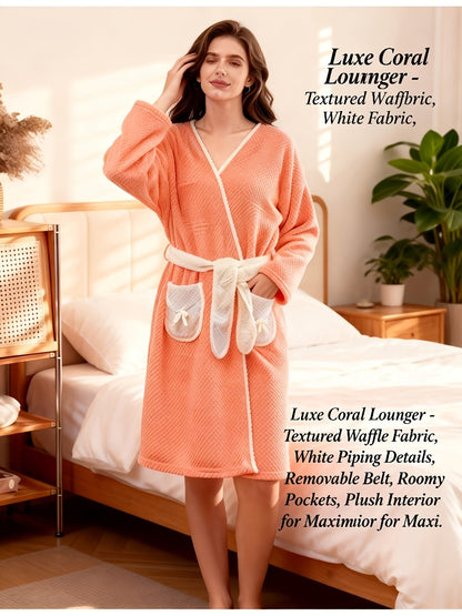 Women's Belted Robe - Belted Comfort, Blue