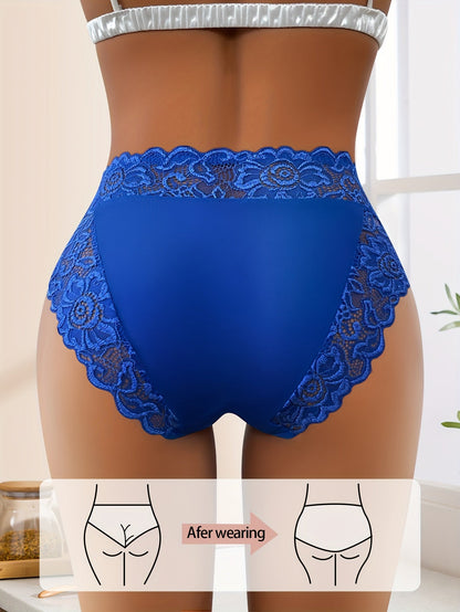 Women's Bikini Briefs - Breathable Floral Lace