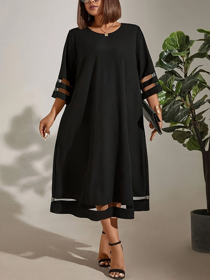 Women's Black Solid Casual Dress - Easy Styling detail image - detail view 8