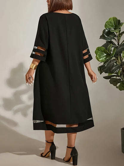 Women's Black Solid Casual Dress - Easy Styling