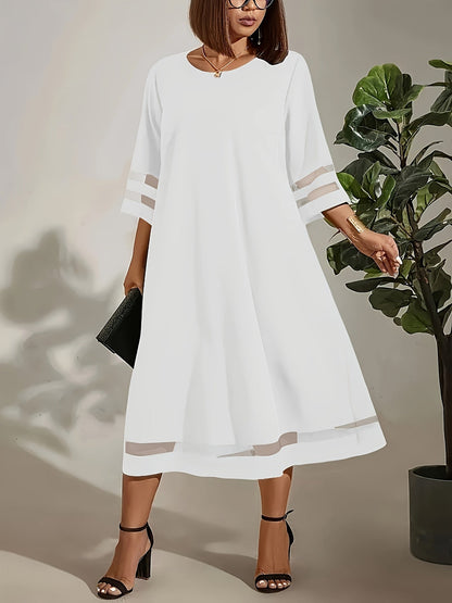 Women's Black Mesh Dress - product view 8