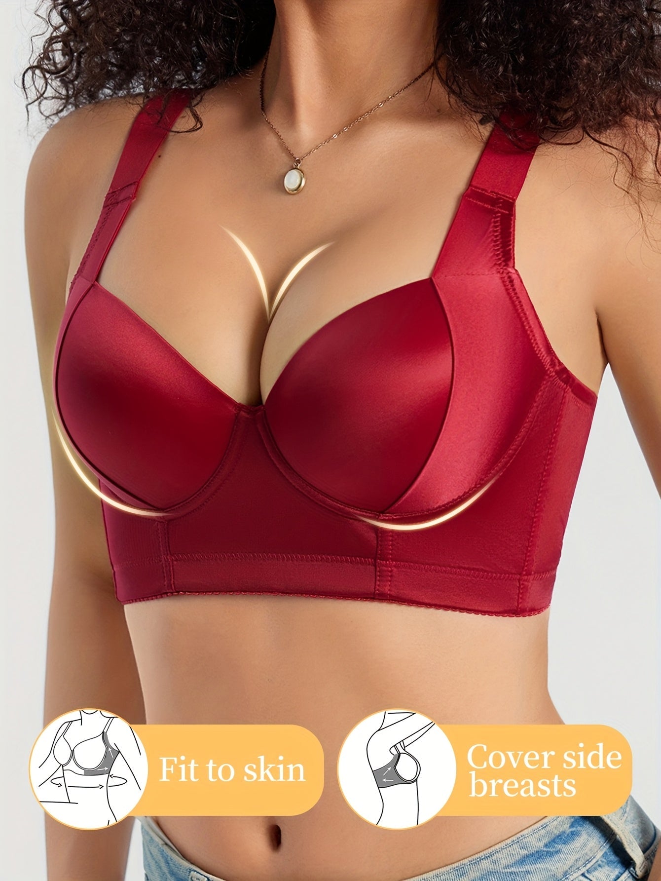 Women's Red Knit Bra - product view 6