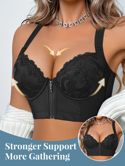 Women's Black Knit Bra - product view 6