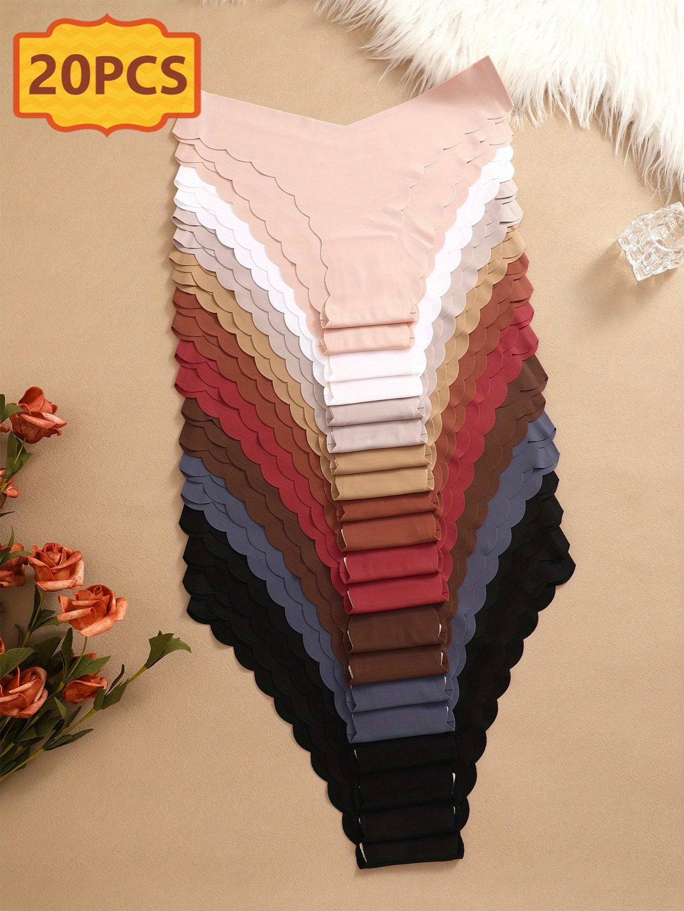 Women's Mixed colors V-Neck Pants - product view 3