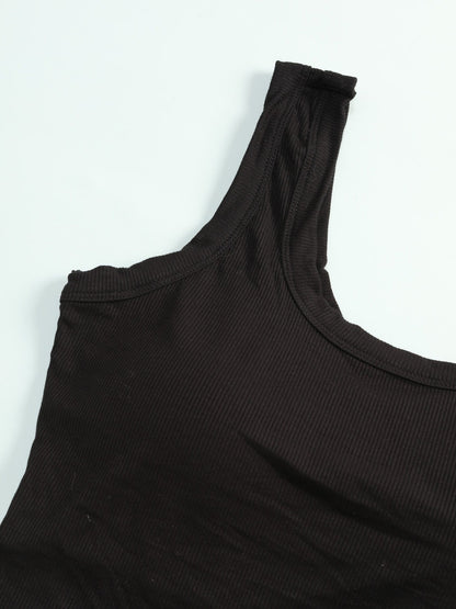 Women's Built-In Bra Tank Tops - 2-Pack U-Back Slim Fit