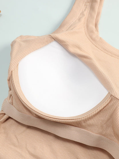 Women's Built-In Bra Tank Tops - 2-Pack U-Back Slim Fit