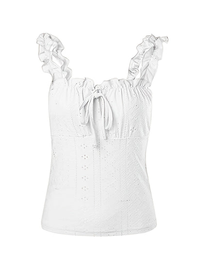 Women's Butterfly Print Tank Top - Classic Neck Sleeveless detail image