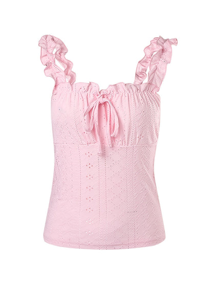 Women's Butterfly Print Tank Top - Classic Neck Sleeveless detail image - detail view 7