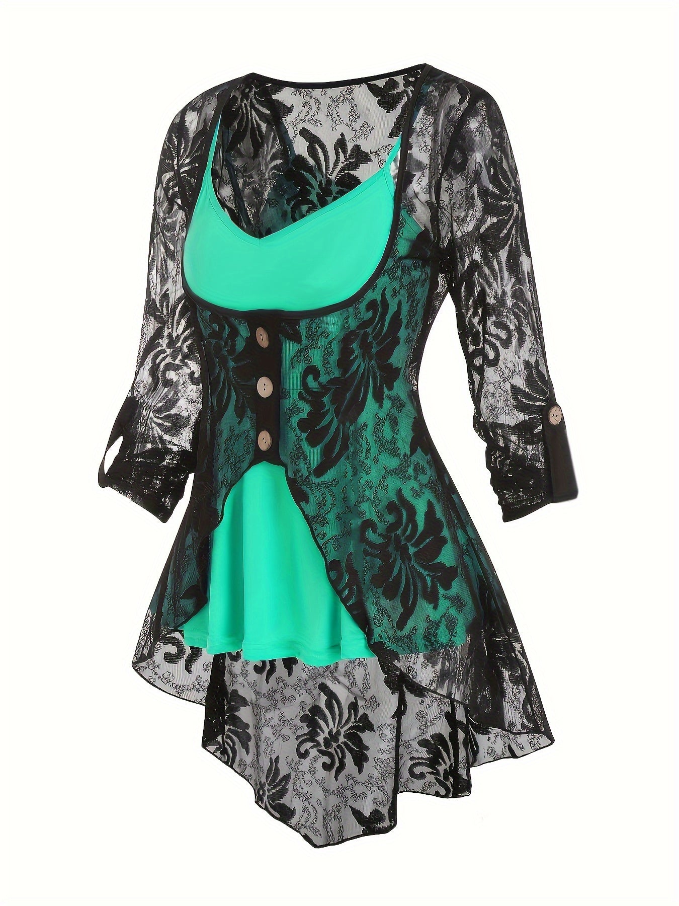 Women's Cardigan - Lace Button-Front