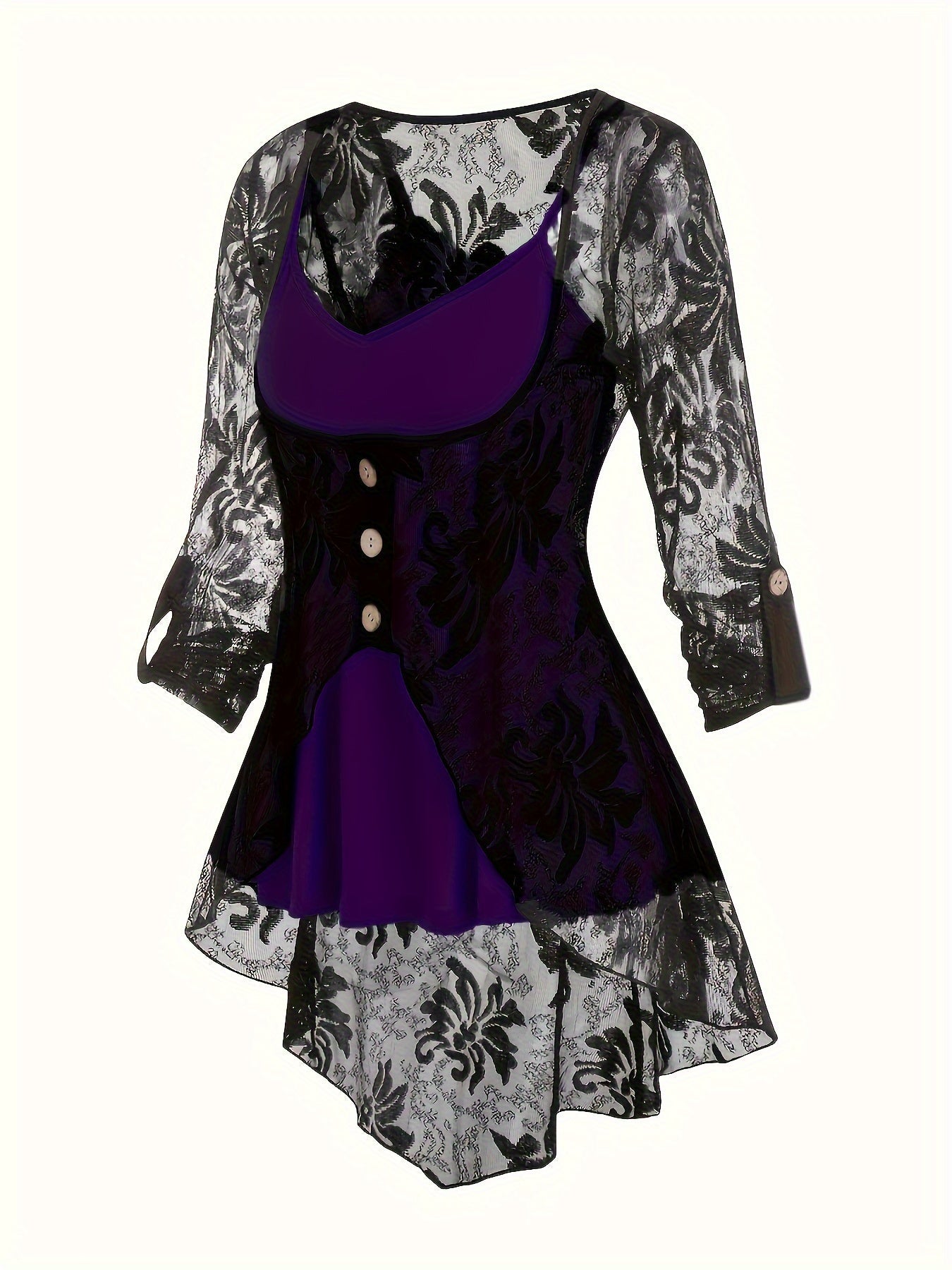 Women's Cardigan - Lace Button-Front