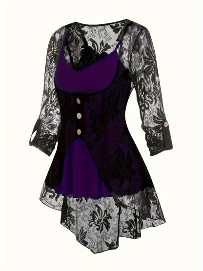 Women's Cardigan - Lace Button-Front
