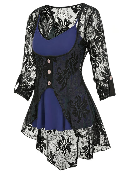 Women's Cardigan - Lace Button-Front