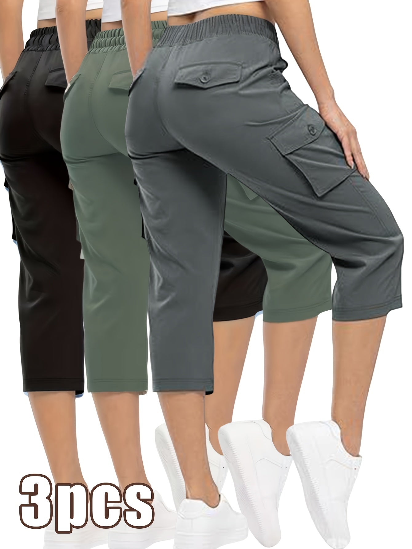 Women's Cargo Pants - Stretch Comfort 086181 detail image - detail view 10