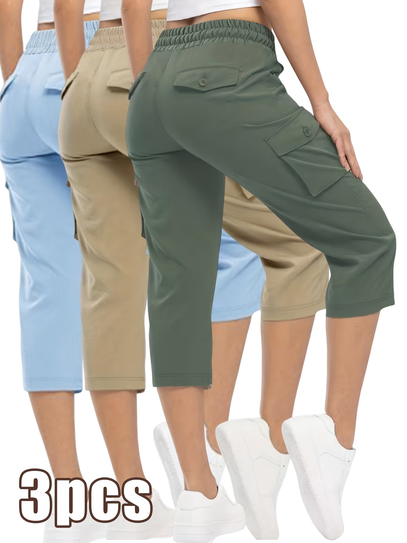 Women's Cargo Pants - Stretch Comfort 086181 detail image - detail view 14
