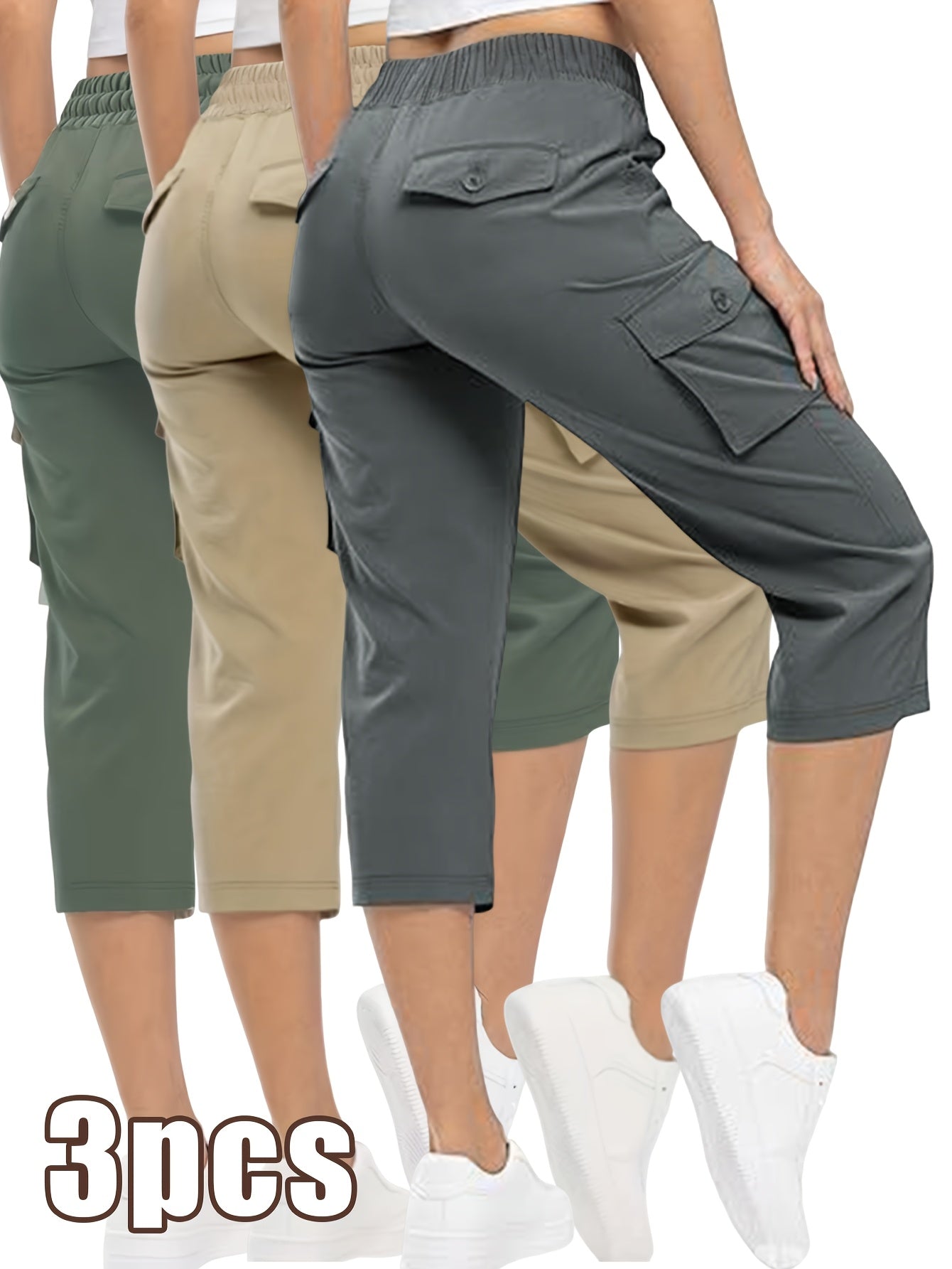 Women's Cargo Pants - Stretch Comfort 086181 detail image - detail view 15