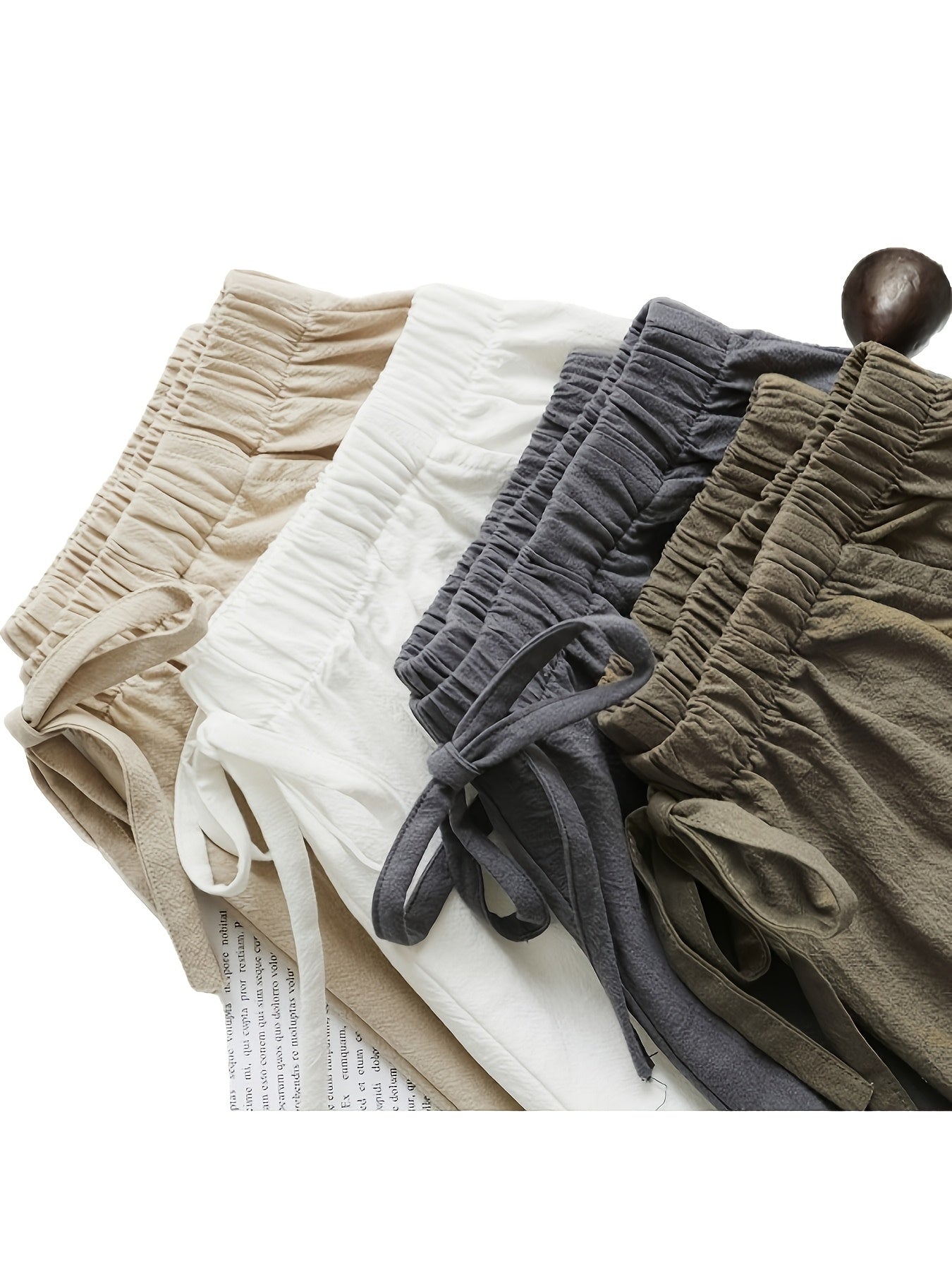 Women's Cargo Shorts - Drawstring Waist With Pockets detail image - detail view 5