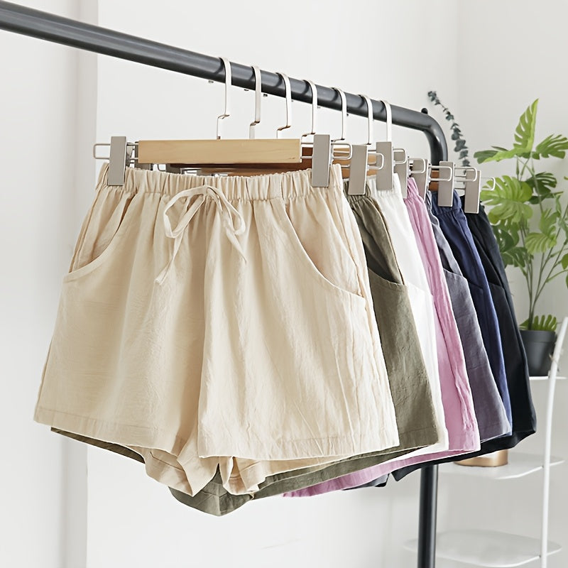 Women's Cargo Shorts - Drawstring Waist With Pockets detail image - detail view 7