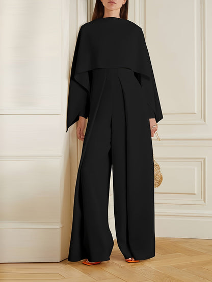 Women's Casual Jumpsuit - Wide Leg Zip Detail detail image - detail view 13