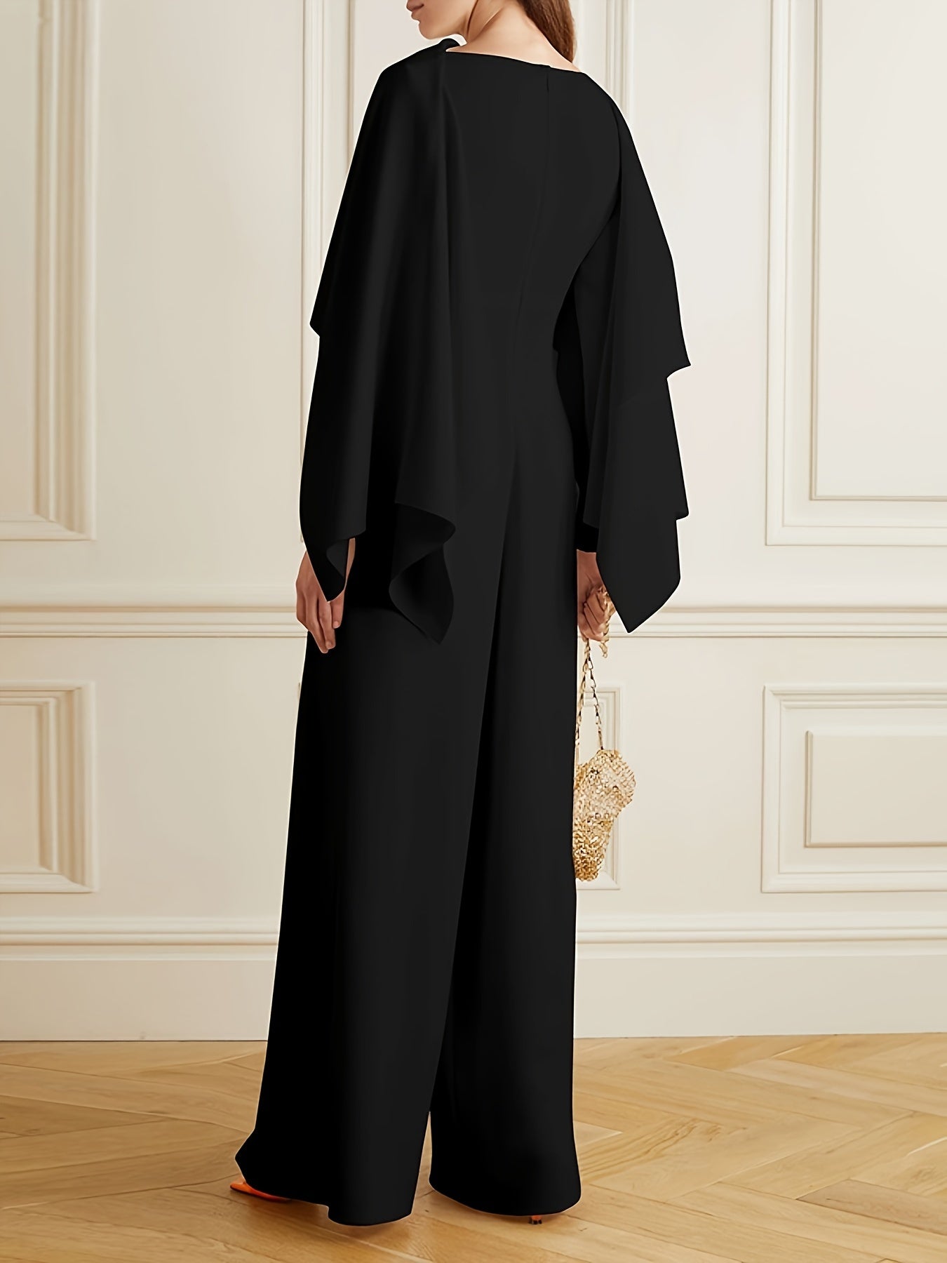 Women's Casual Jumpsuit - Wide Leg Zip Detail detail image - detail view 7