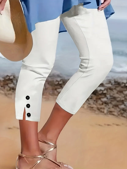 Women's Casual Pants - Elastic Waist Relaxed fit detail image - detail view 7