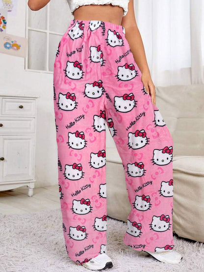 Women's Pink Polyester Pants - product view 7
