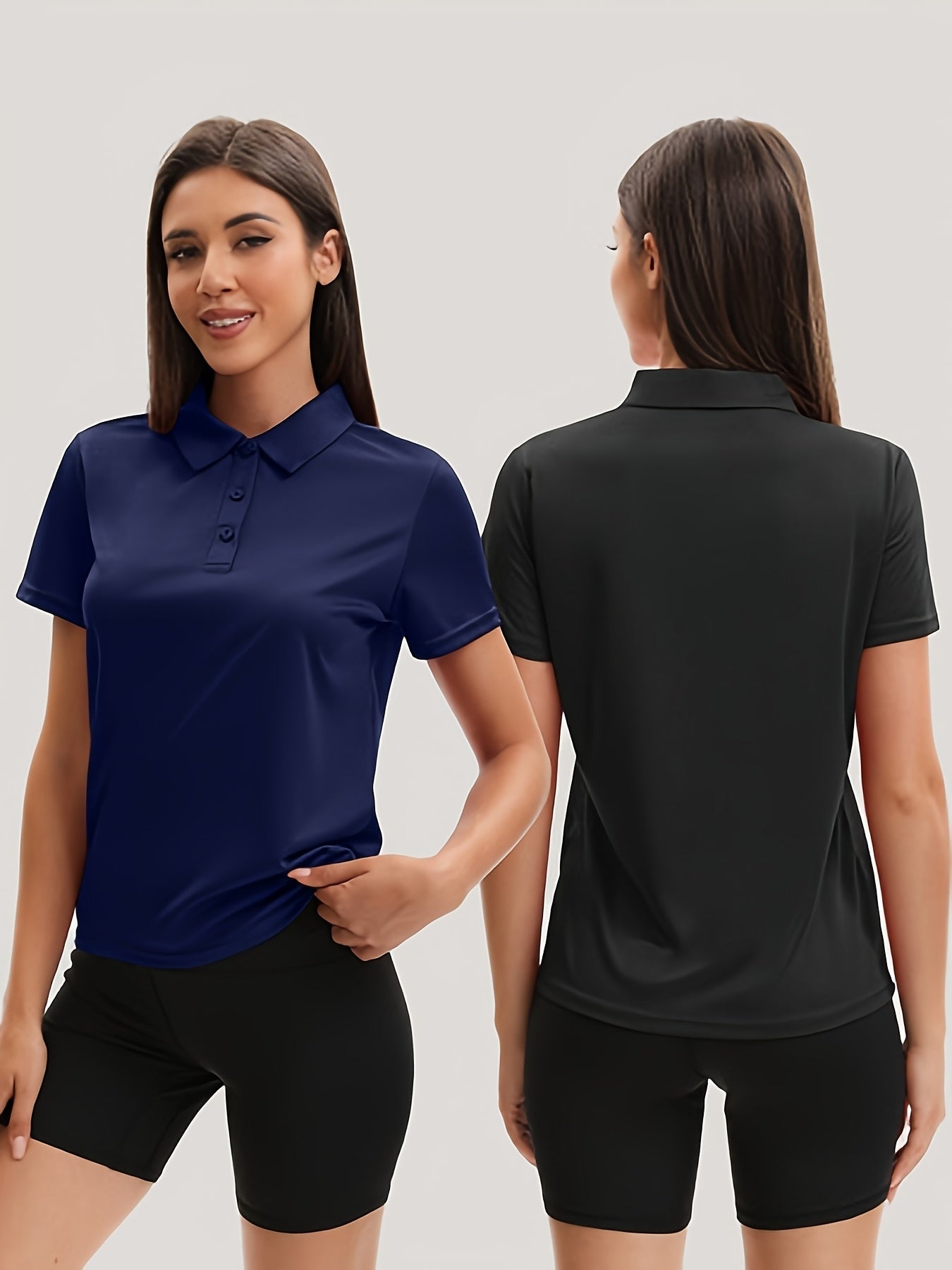 Women's Classic Polo Shirt - Short Sleeve Slim Fit detail image
