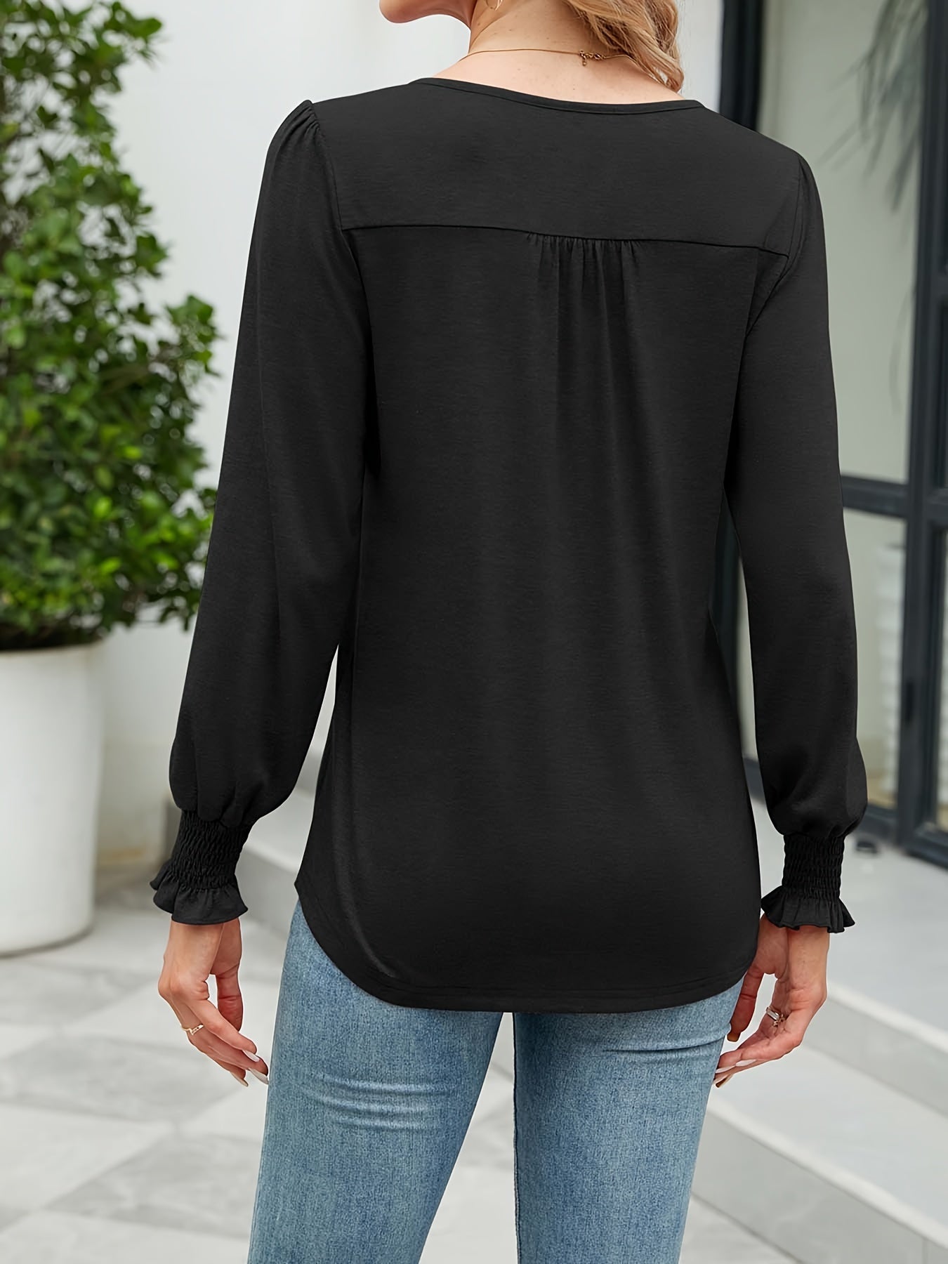 Women's Classic T-Shirt - Crew Neck Long Sleeve detail image - detail view 5